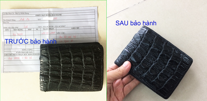 Bảo hành bóp đan viền và làm mới D1141
