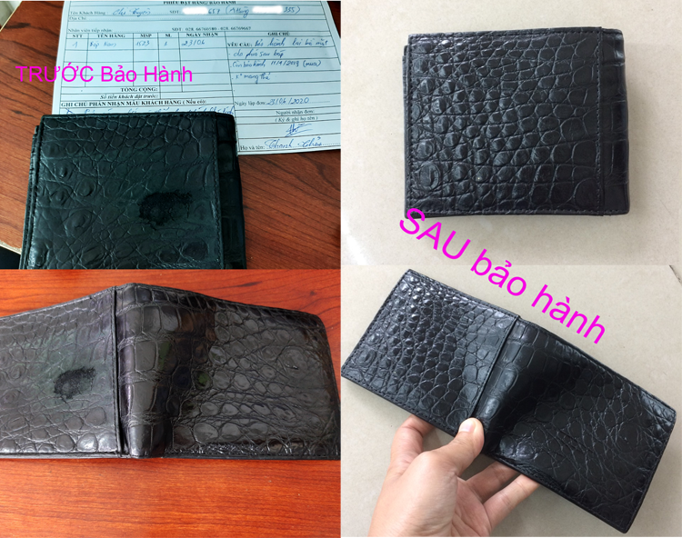 Bảo hành thay da mới bóp bị hỏng 1523