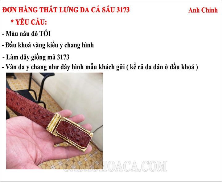 Dây nịt hàng đặt yêu cầu 3173