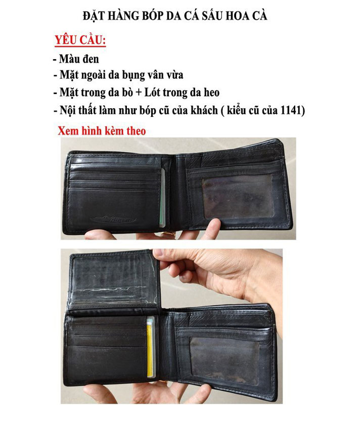 Hàng đặt bóp da cá sấu hoa cà