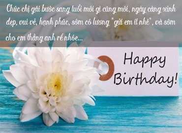 Lời chúc sinh nhật ngọt ngào cho chị gái yêu quý